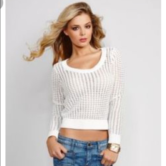 Guess Sweaters - Guess Sweater White Size Small